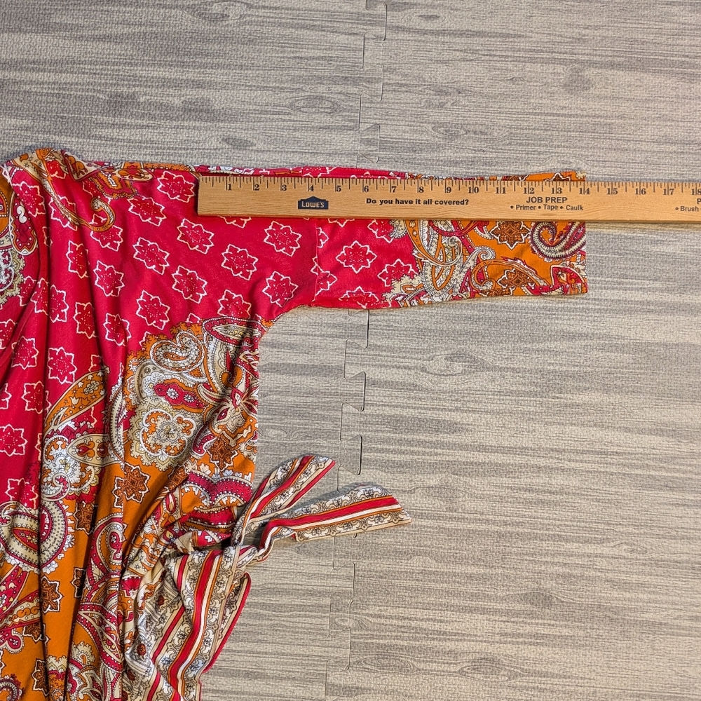 Women's Chico's Paisley Print Women's Top, Spring/Summer Stretchy, 1/2 Sleeves - Picture 8 of 9